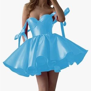 Cinderella Teal fluffy mini dress